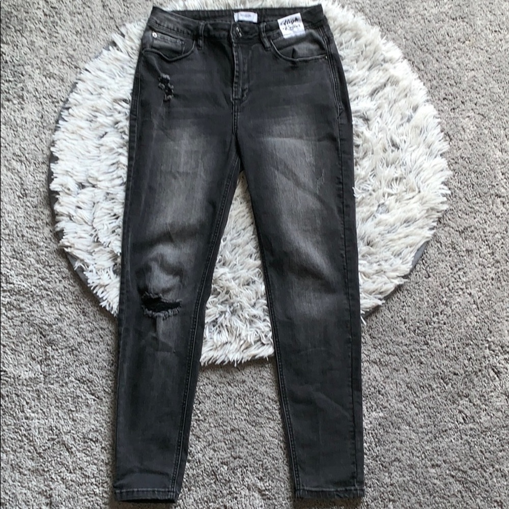 Kensie high rise distressed jeans